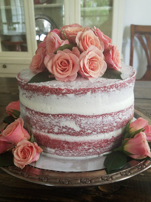 Naked cakes, Cakes with flowers, Red Velvet cake